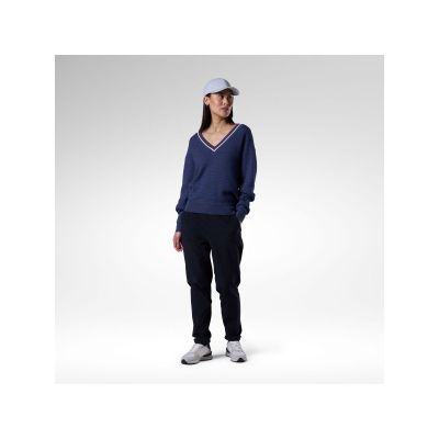 2. ROSSIGNOL Women's Sweater W Knitted V Neck Navy Blue