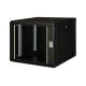 10. Digitus Unique 19" 9U rackmount network cabinet, 600x600, glass door, black, undivided, assembled, 100kg