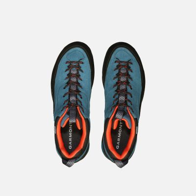 5. Garmont Dragontail WP Hiking Shoes - Coral Blue/Fiesta Red