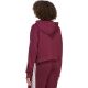 3. Women's adidas Essentials 3-Stripes French Terry Quarter-Zip Burgundy Sweatshirt KF8316