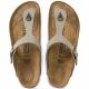 5. Birkenstock Gizeh Birko-Flor Nubuck Stone Regular Men's Flip-Flops Wide Gray (43391)