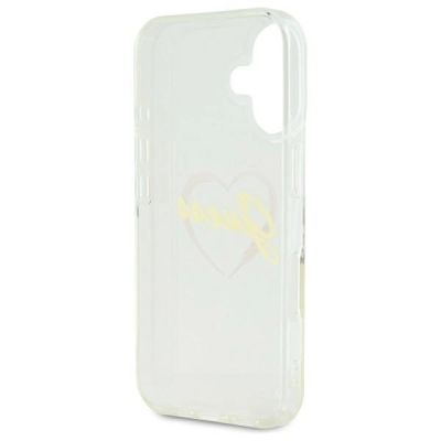 7. Guess IML Heart Case for iPhone 16 plus - Transparent