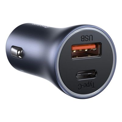 4. Baseus Golden Contactor Pro car charger USB-C / USB-A 40W PD QC 4+ SCP FCP AFC + cable - gray
