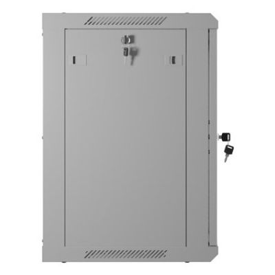 5. Lanberg 19" 12U 600X450 gray wall-mounted RACK installation cabinet with perforated doors (flat pack)