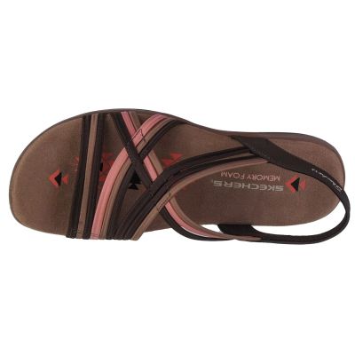 3. Skechers Reggae Slim Simply Stretch Sandals 163023-CHMT Brown 36