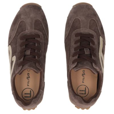 5. Women's leather shoes, suede sneakers, brown Filippo DP7961
