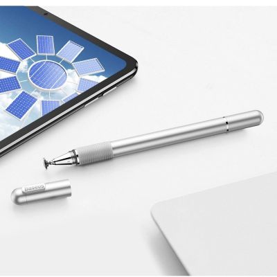 12. Baseus Golden Cudgel ACPCL-0S double-sided stylus for tablets, phones with gel pen - silver