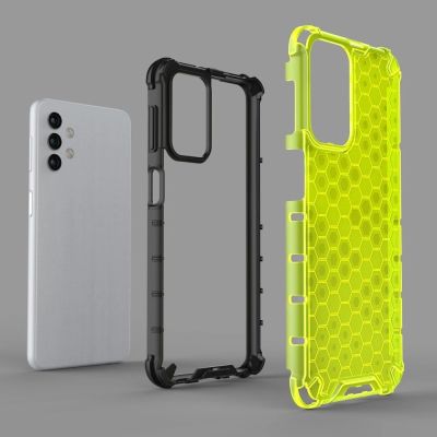 8. Honeycomb Case armor cover with TPU Bumper for Samsung Galaxy A32 5G transparent