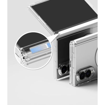 7. Ringke Fusion Flap Magnetic MagSafe Case for Samsung Galaxy Z Fold 8 - Clear