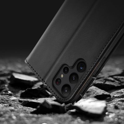 19. Dux Ducis Hivo case Samsung Galaxy S23+ flip case wallet stand RFID blocker black