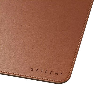 4. Satechi Premium Desk Mat - vegan leather desk pad (brown)