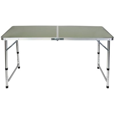 12. FOLDABLE CAMPING TABLE 120X60X70/62/55CM GREEN