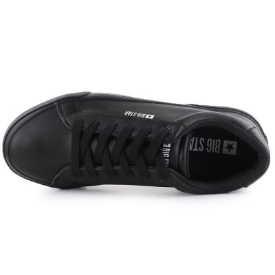 4. Men's low-top sneakers, eco-leather, black, Big Star TT174002