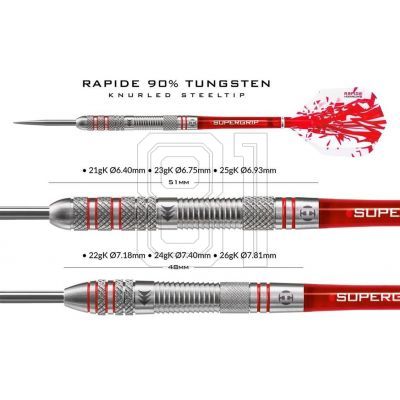 13. Harrows Rapide Darts 90% Steeltip HS-TNK-000013301