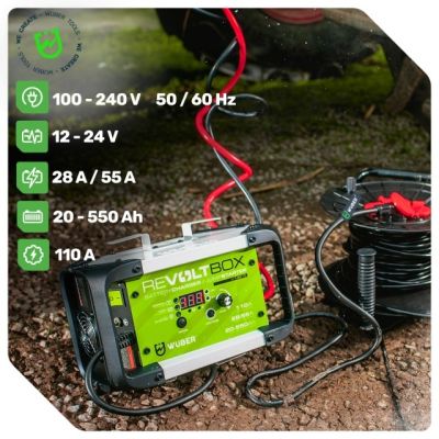 10. Automatic Battery Charger with 110 A Jump Start W14015 WUBER