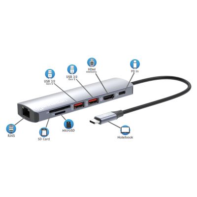 8. Manhattan 153966 Wired Docking Station USB 3.2 Gen 2 (3.1 Gen 2) Type-C Silver
