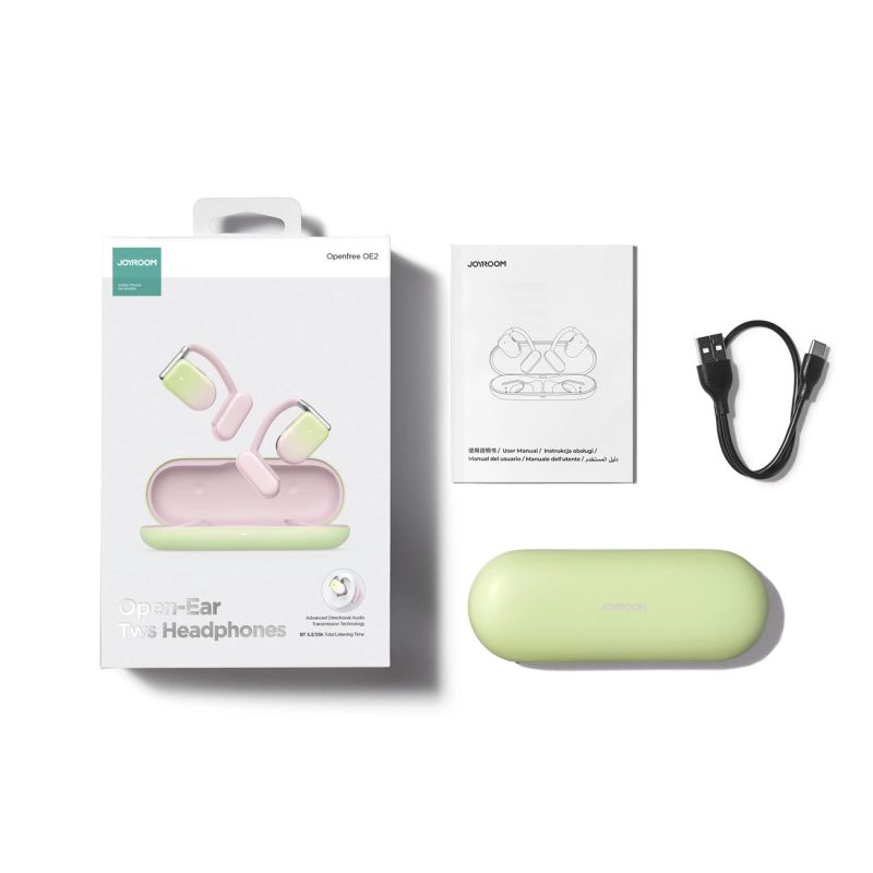 8. Joyroom Openfree JR-OE2 TWS wireless headphones - pink