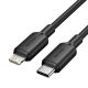 USB-C to Lightning Cable 3A 480Mbps 1m Black