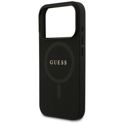 6. Guess Saffiano Classic Logo MagSafe Case for iPhone 17 Pro - Black