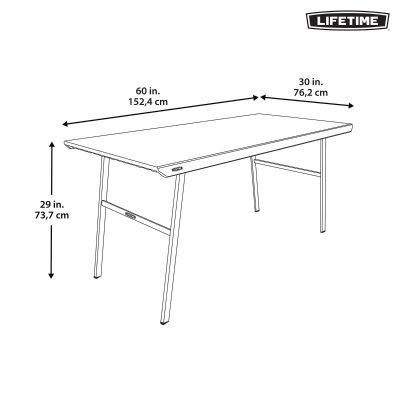 35. LIFETIME FOLDING DESK 152CM 80957
