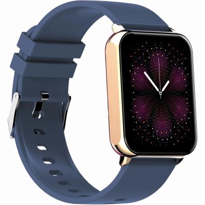 9. Smartwatch Gravity Rose Gold Navy Blue 2 Straps GT17-2