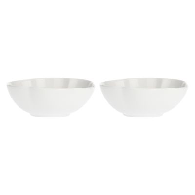 Set of 2 large round bowls Villadeifiori - White, 23 cm