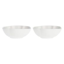 Set of 2 large round bowls Villadeifiori - White, 23 cm