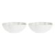 Set of 2 large round bowls Villadeifiori - White, 23 cm