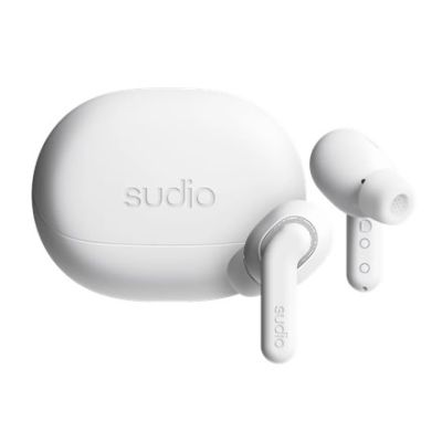 Sudio Earbuds | E4 Pro | Bluetooth | In-ear | Microphone | Cloud White | Noise canceling | Noise reduction | Wireless