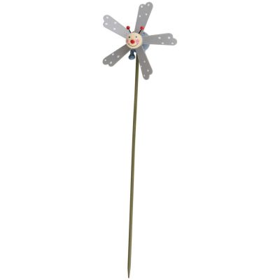 3. DECORATIVE LADYBUG ON A PIKE WITH A PINWHEEL, GRAY