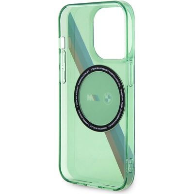 7. BMW M Tricolor Stripes MagSafe case for iPhone 15 Pro - green