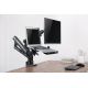 6. GEMBIRD ADJUSTABLE DESK ARM/MOUNT FOR 2 MONITORS + NOTEBOOK SHELF 17–32, VESA 100 X 100 MM, UP TO 8 KG