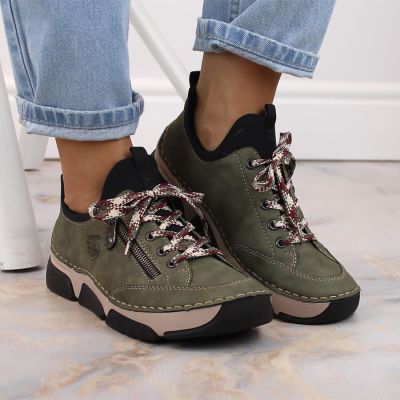11. Comfortable Rieker W RKR610 green shoes
