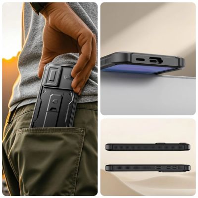 7. Tech-Protect Kevlar Cam+ 2-Set Case for Samsung Galaxy A57 5G - Black