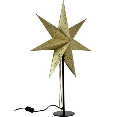 6. DECORATIVE STAR WITH LED ILLUMINATION, height: 65CM, CHAMPAGNE