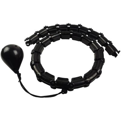 17. Hula Hoop with Massager and Weights, Black, Energo Fit