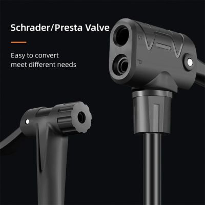 2. Rockbros 42510001001 floor bicycle pump - black