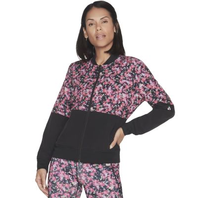 Skechers Fantasy Fields Reversible Bomber Jacket WJA314-BKRB Pink M