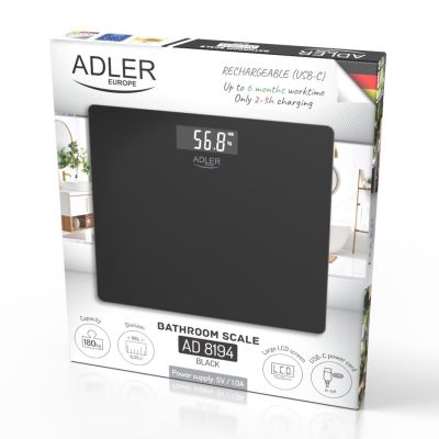 7. ADLER AD 8194b Bathroom Scale, Black