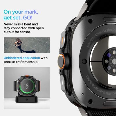 12. Spigen Fit Lite Strap for Galaxy Watch Ultra 47mm - Black