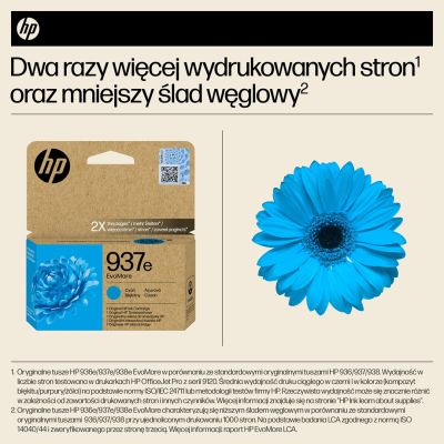 6. HP Original Cyan Ink 937e EvoMore