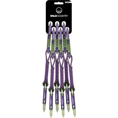 Wild Country 40-0000002003-5823-1 Climbing Carabiner Locking Clasp Green, Purple 6 pcs.