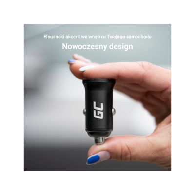 8. GREEN CELL CAR CHARGER GC POWERRIDE NANO36 36W 6A 2X USB-A