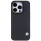 3. BMW Leather Blue Dots iPhone 15 Pro Max Case - Black