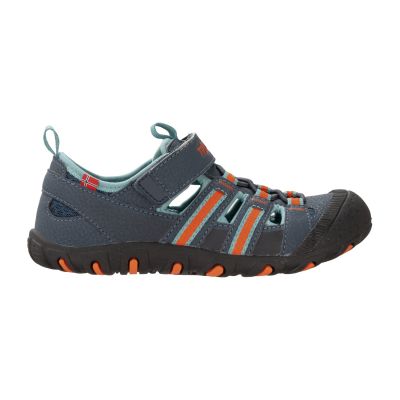 3. Trollkids Kids Sandefjord Sandal XT dark navy/dusky turquoise/glow orange children's sports sandals for boys/girls (668-110)