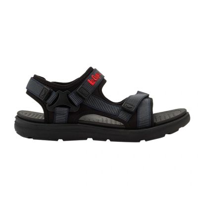 2. Lee Cooper men's shoes velcro sandals for summer beach light blue black