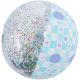 INFLATABLE BEACH BALL 50CM GLITTER BLUE 53197