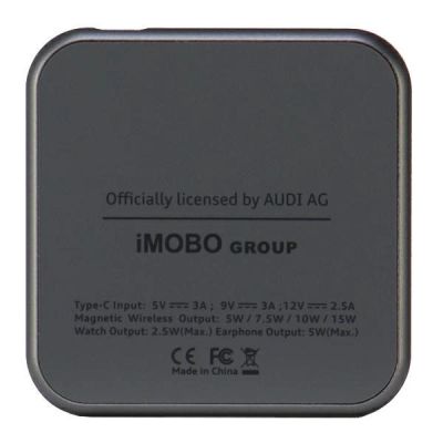 8. Audi Big Logo foldable inductive charger 3in1 0 - gray