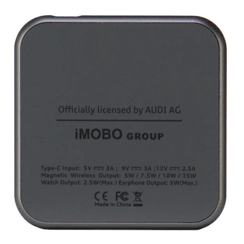8. Audi Big Logo foldable inductive charger 3in1 0 - gray