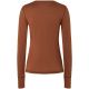 Women’s long-sleeve thermal shirt SUPER.NATURAL W Tundra 175 LS, brown